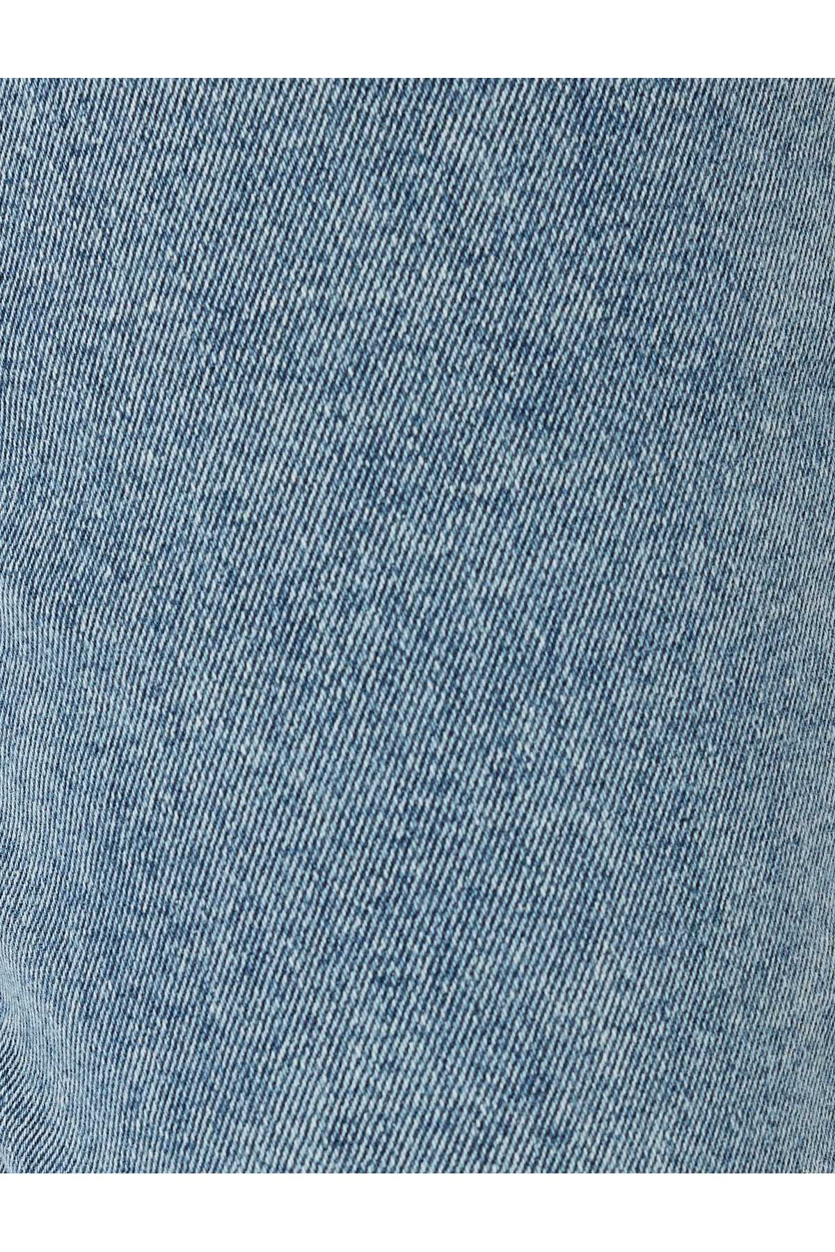 شلوار جین جین دکمه دار معمولی پای راست - جین جین صاف