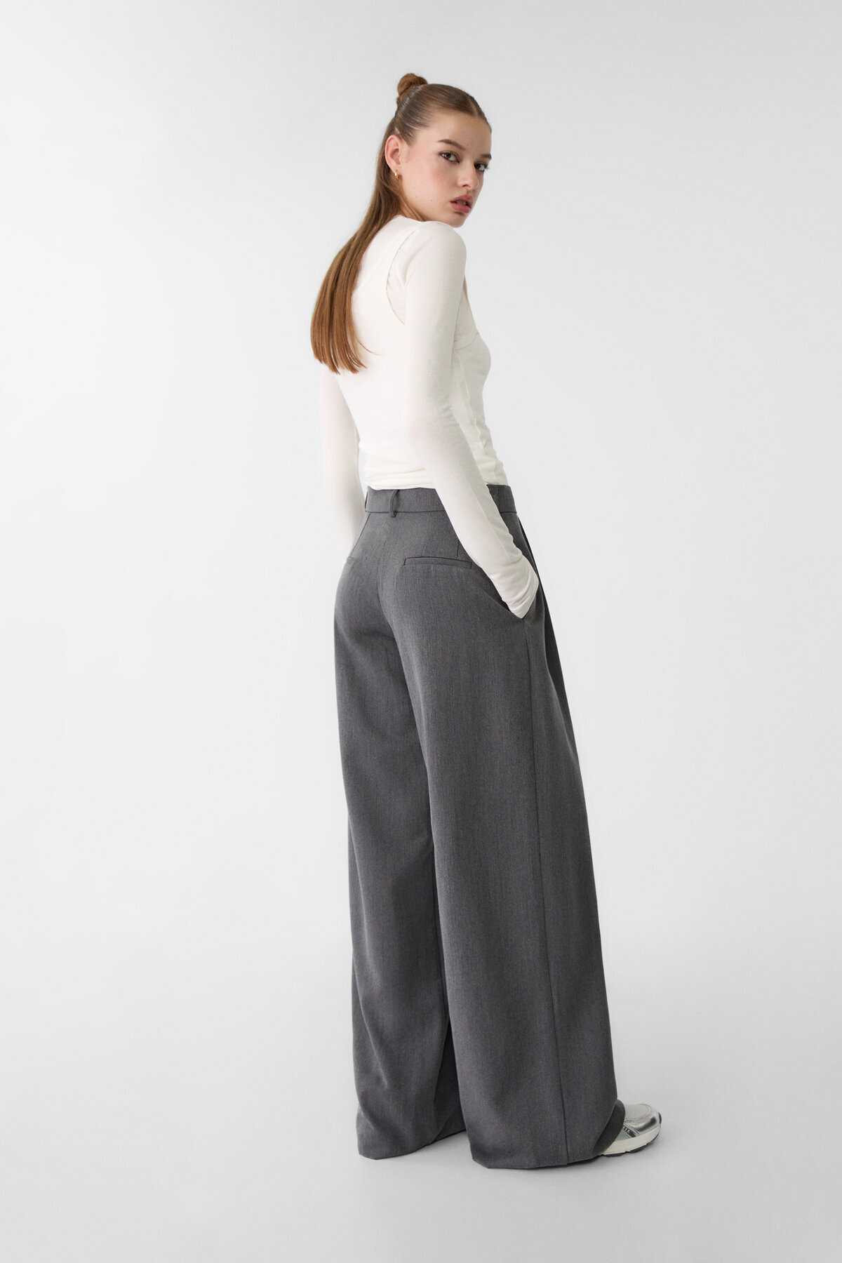 شلوار پارچه ای پاشی گسترده پودر