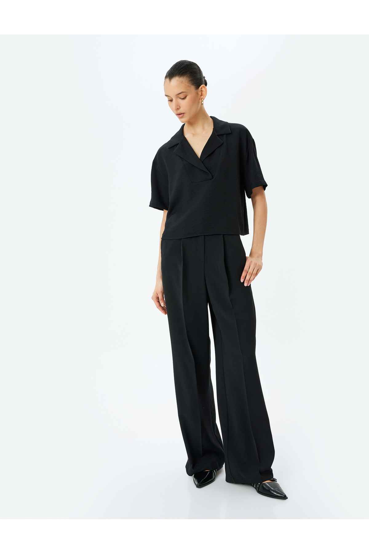 آستین کوتاه ویسکوز ، بلوز یاکا قطب قطبی