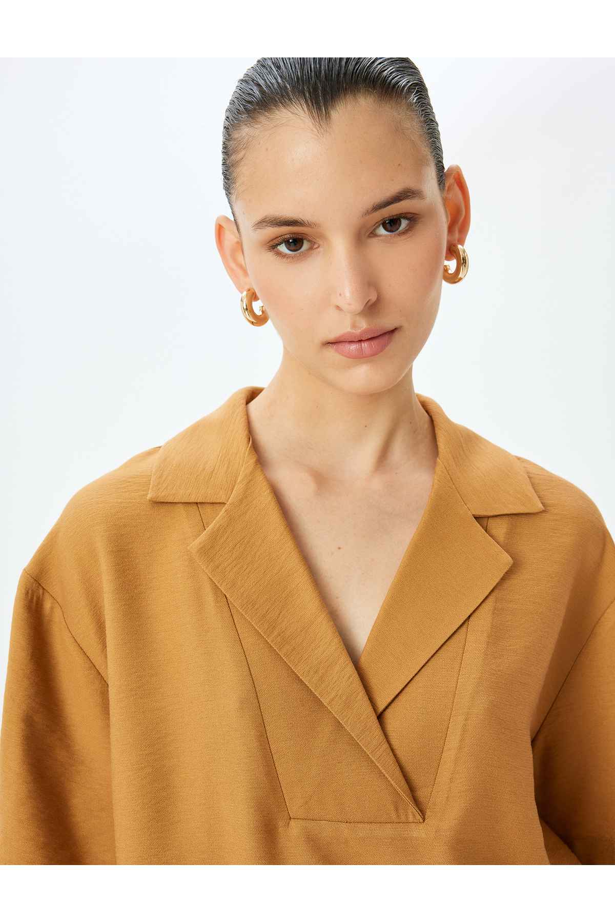 آستین کوتاه ویسکوز ، بلوز یاکا قطب قطبی