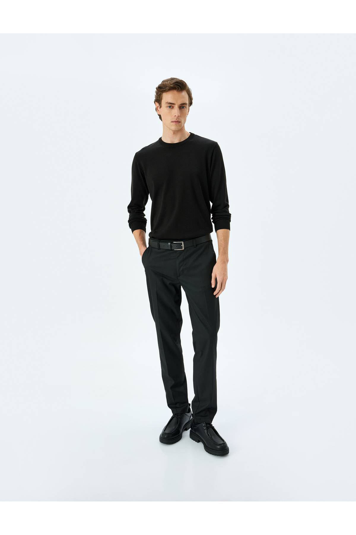 یقه دوچرخه آستین بلند پشمی پایه لباس بافتنی مخلوط