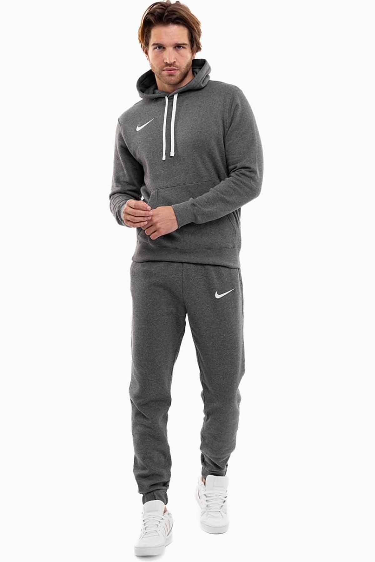 لباس ورزشی مردانه پارچه نخی مردانه (با داخل پشمی) لباس ورزشی مردانه Nk1000-مشکی