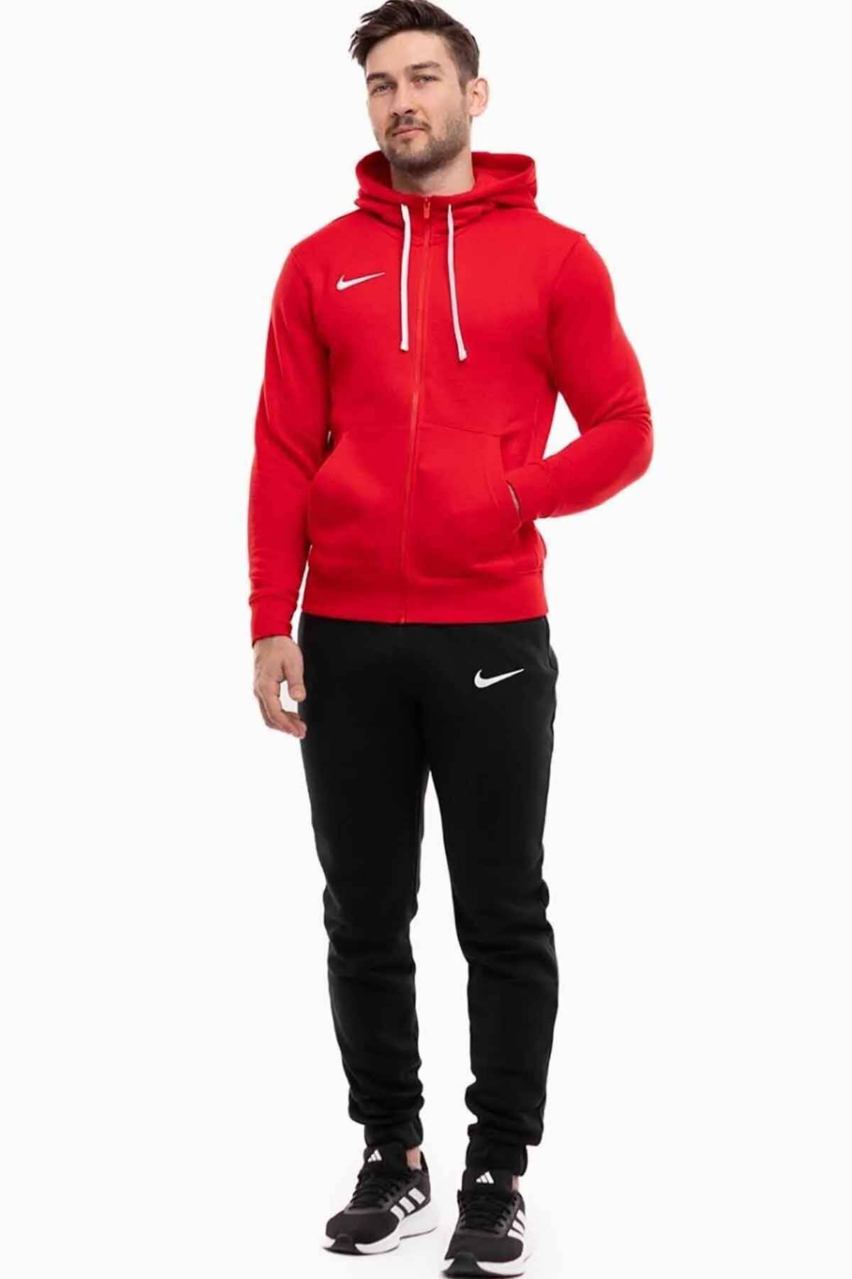 لباس ورزشی مردانه پارچه نخی مردانه (با داخل پشمی) لباس ورزشی مردانه Nk1000-مشکی