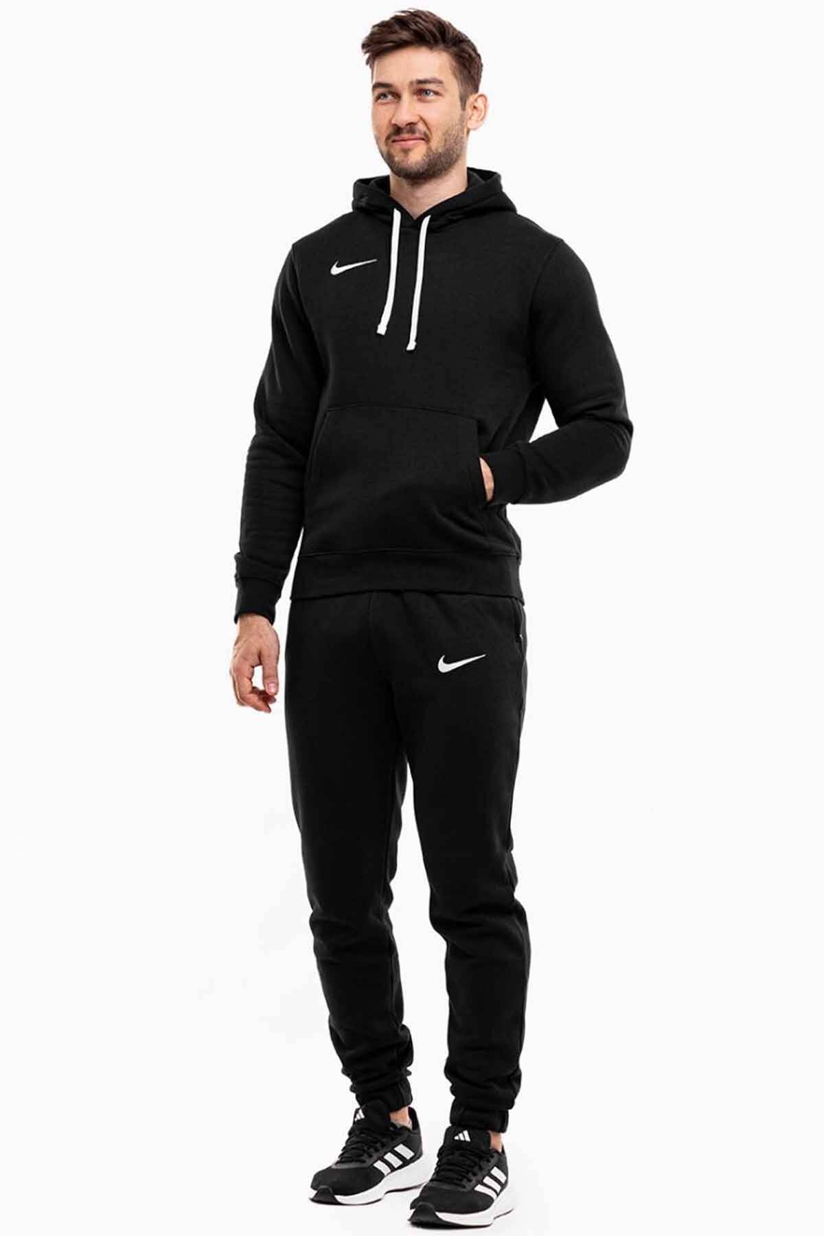 لباس ورزشی مردانه پارچه نخی مردانه (با داخل پشمی) لباس ورزشی مردانه Nk1000-مشکی