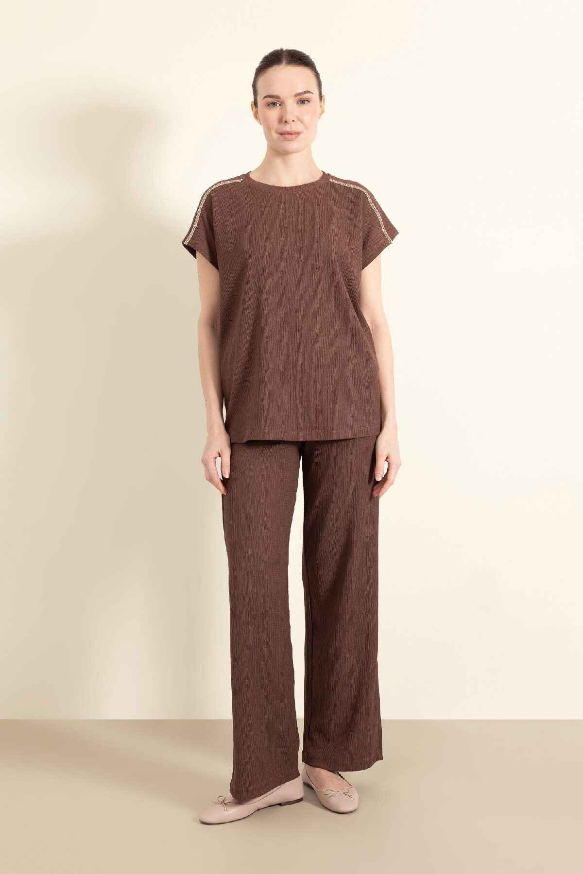 شلوار Bürümcük ساق گشاد کمر گشاد ساق گشاد