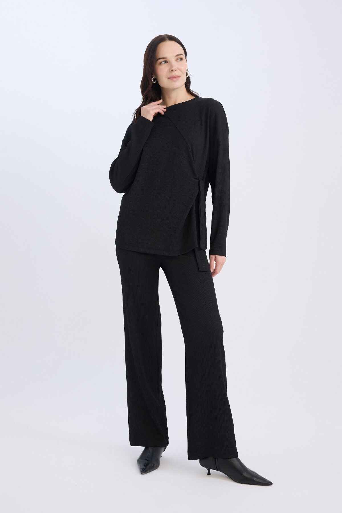 شلوار Bürümcük ساق گشاد کمر گشاد ساق گشاد