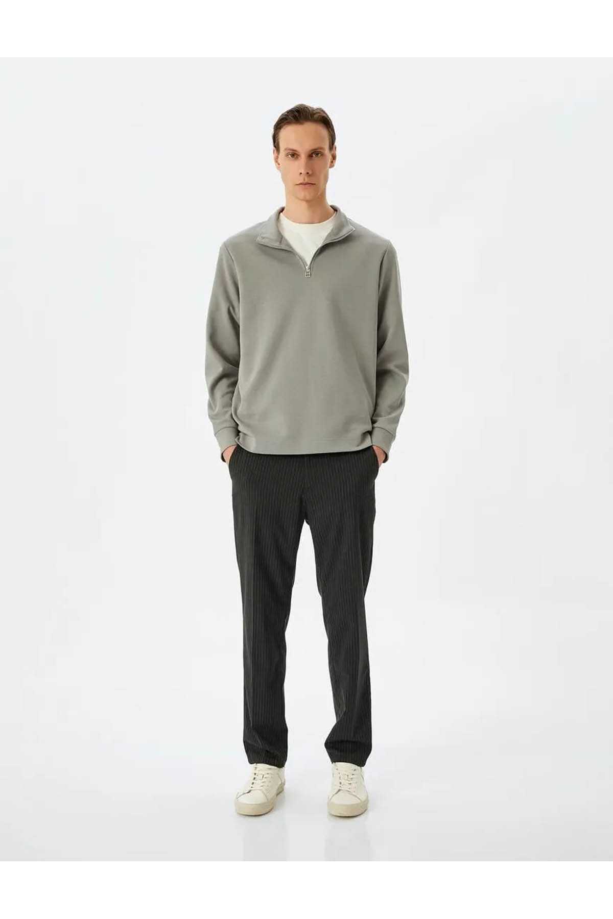 مردان آبی پیراهن 5sam70002mk با نیمی از زیپ