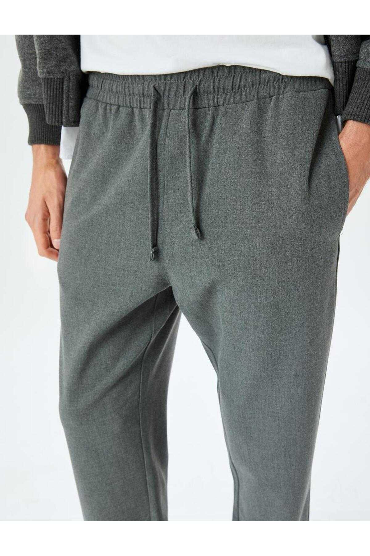 جیب دقیق ویسکوز مخلوط کمر مخلوط شلوار