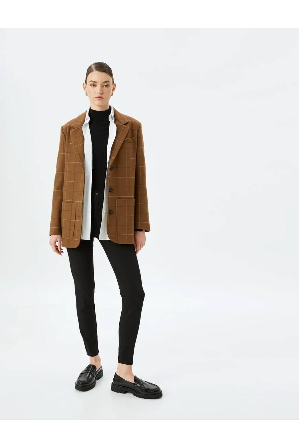 Push Up Fit Jean-Yüksek Bel Skinny Fit Toparlayıcı Siyah Kadın Jean Pantolon