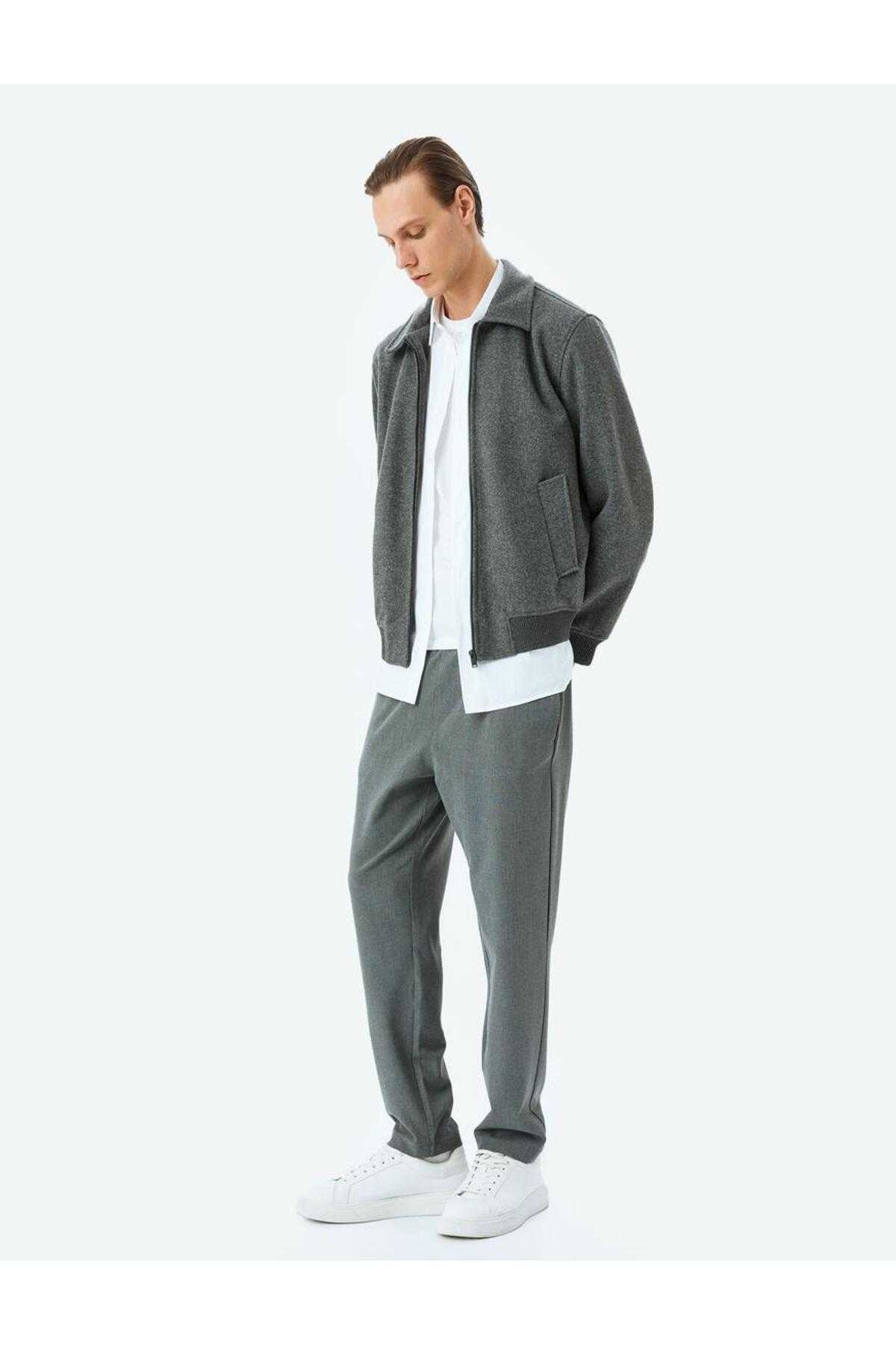 جیب دقیق ویسکوز مخلوط کمر مخلوط شلوار