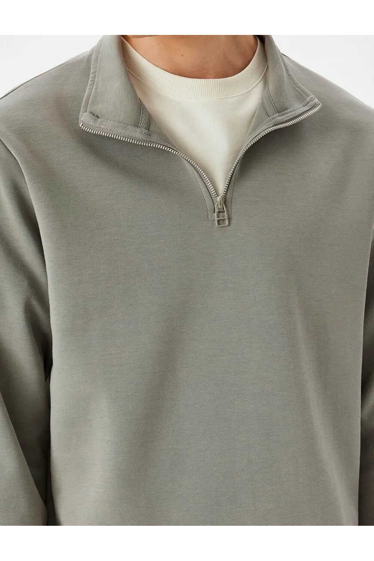 مردان آبی پیراهن 5sam70002mk با نیمی از زیپ