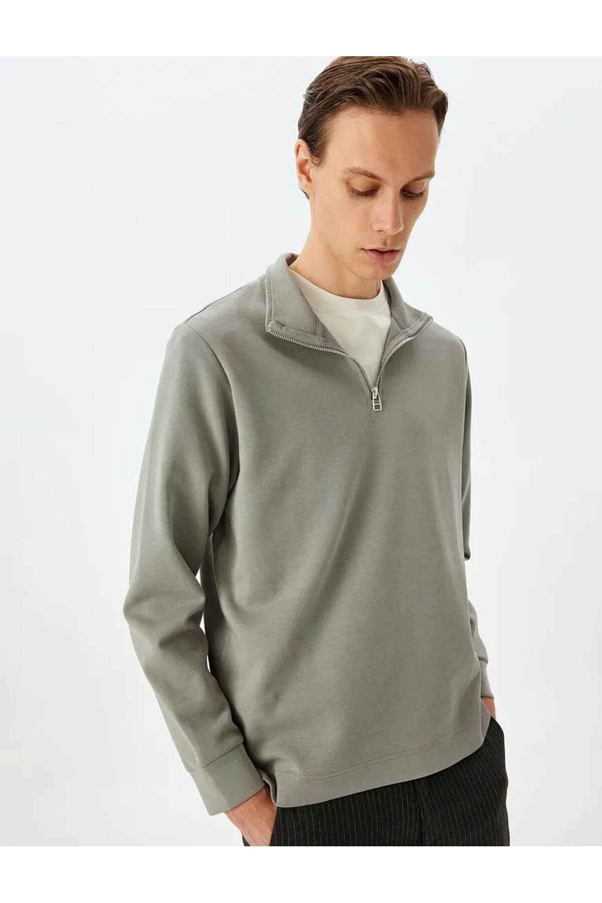 مردان آبی پیراهن 5sam70002mk با نیمی از زیپ