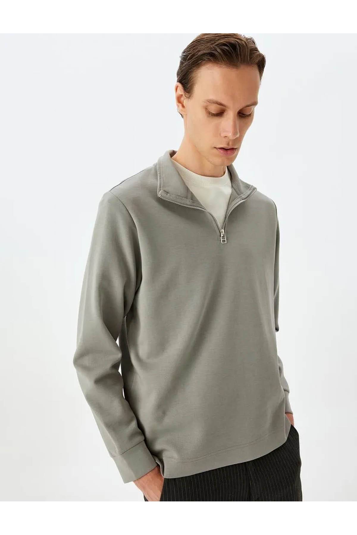 مردان آبی پیراهن 5sam70002mk با نیمی از زیپ