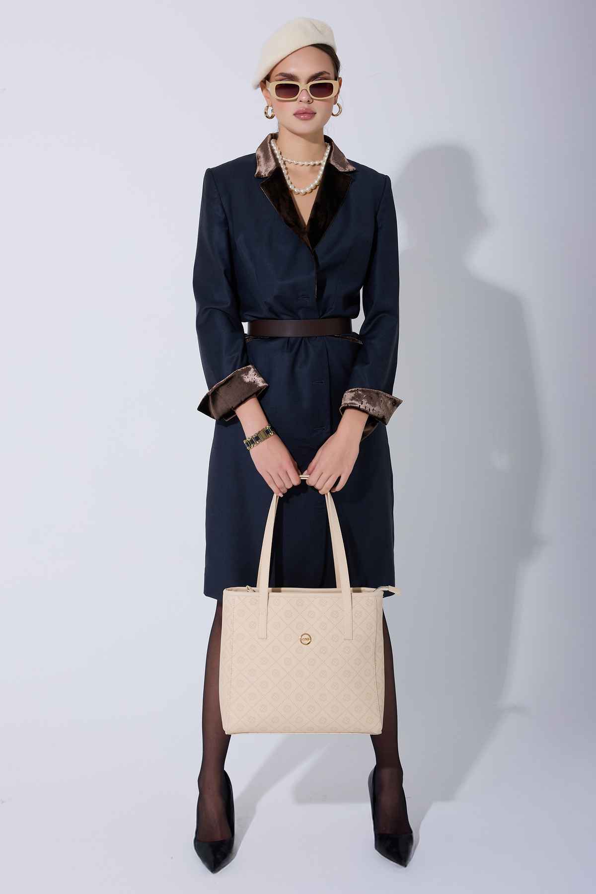 کیف شانه زن بژ 05FO25Y5028