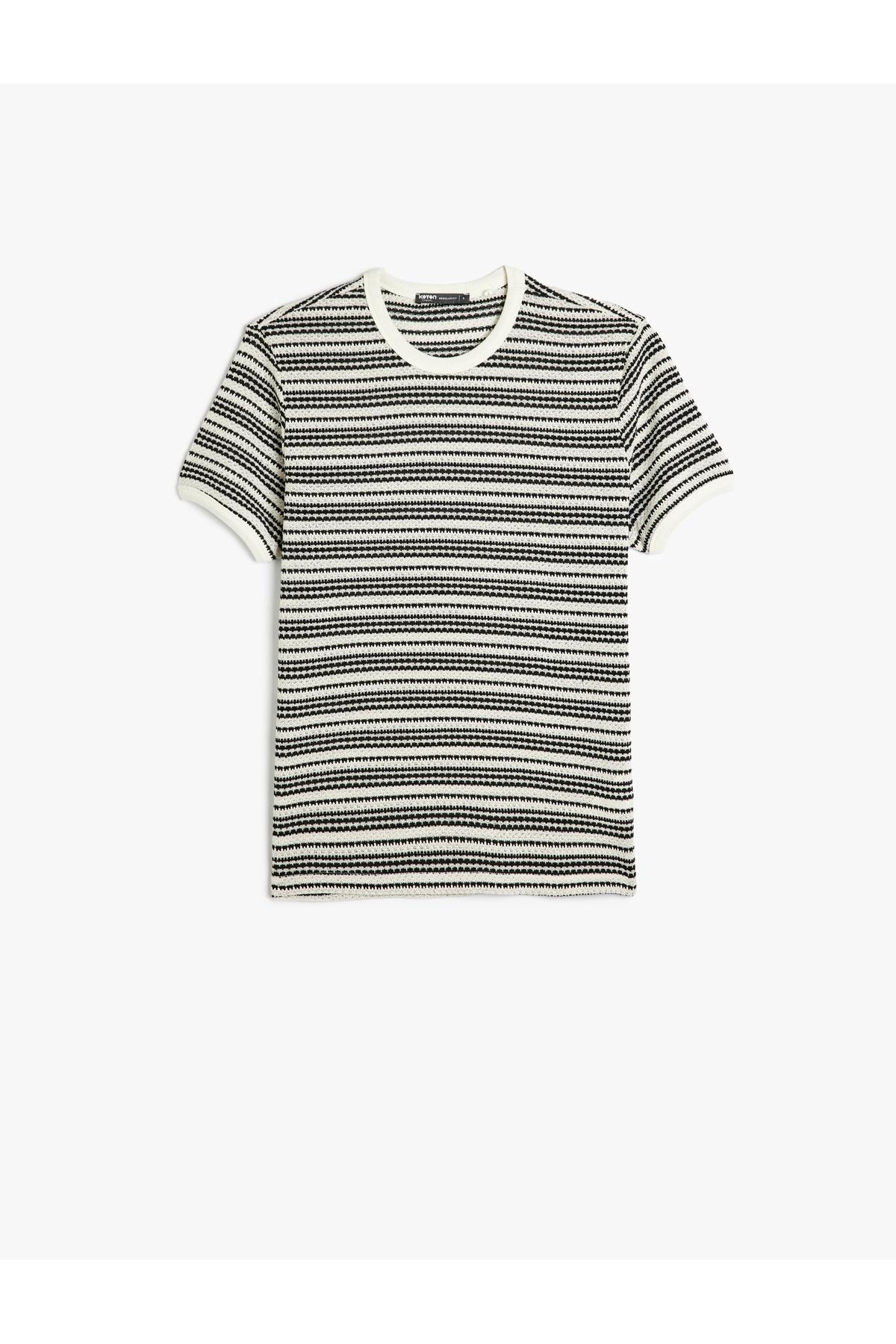 یقه دوچرخه کوتاه پنبه آستین کوتاه مخلوط T -shirt