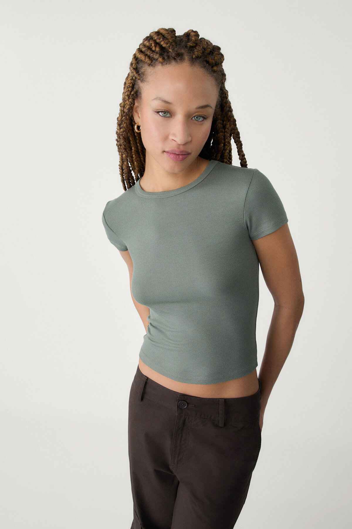 تیشرت آستین کوتاه آجدار