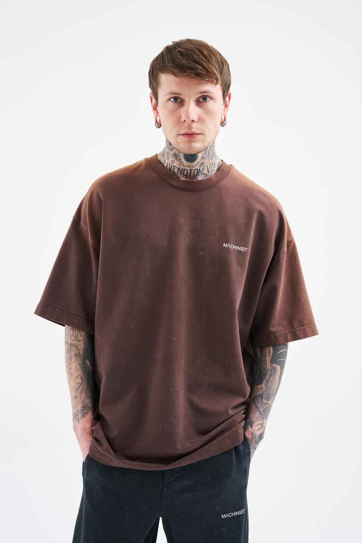 تیشرت یونیکس اوورسایز شسته شده لوکس پایه خاکستری