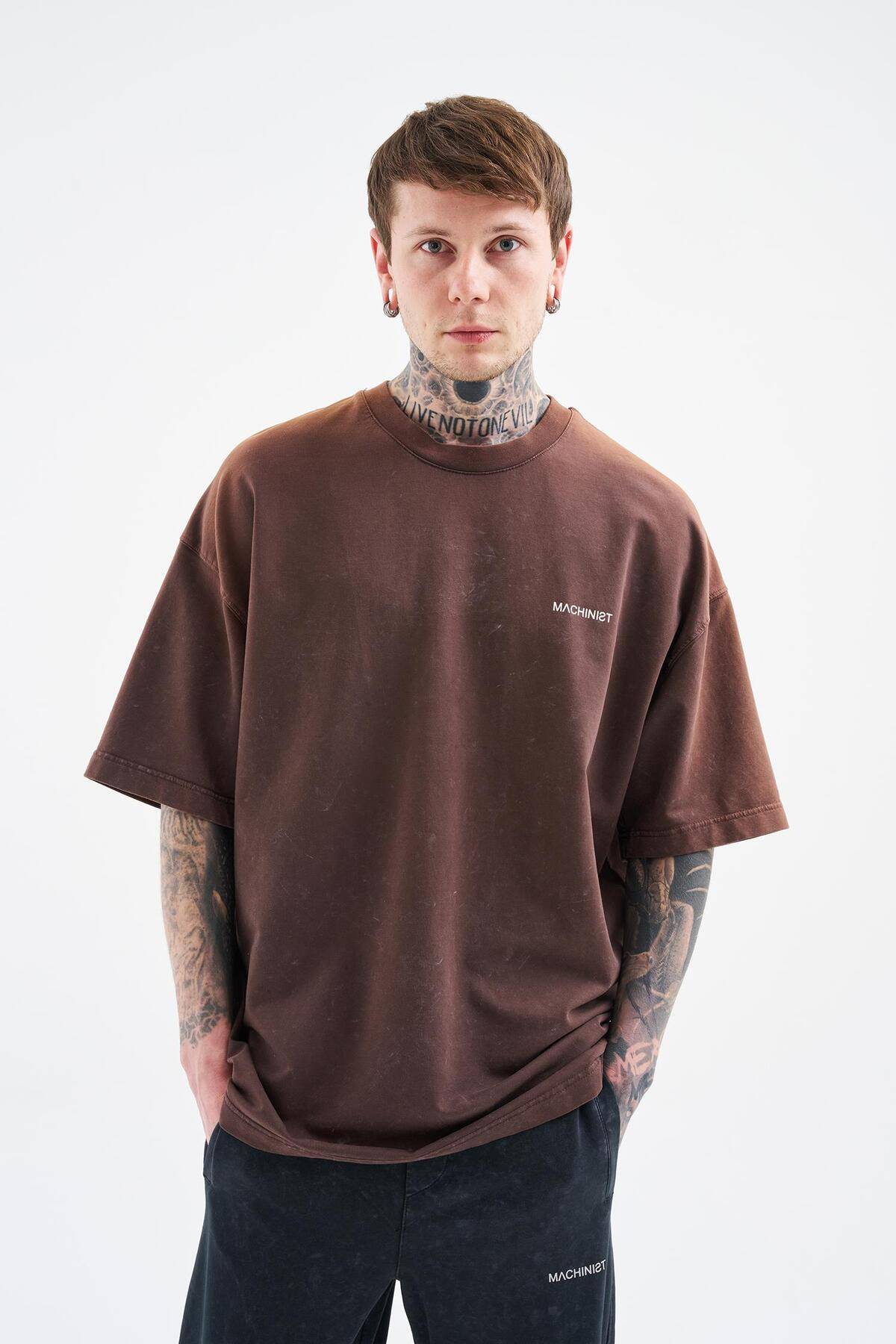 تیشرت یونیکس اوورسایز شسته شده لوکس پایه خاکستری