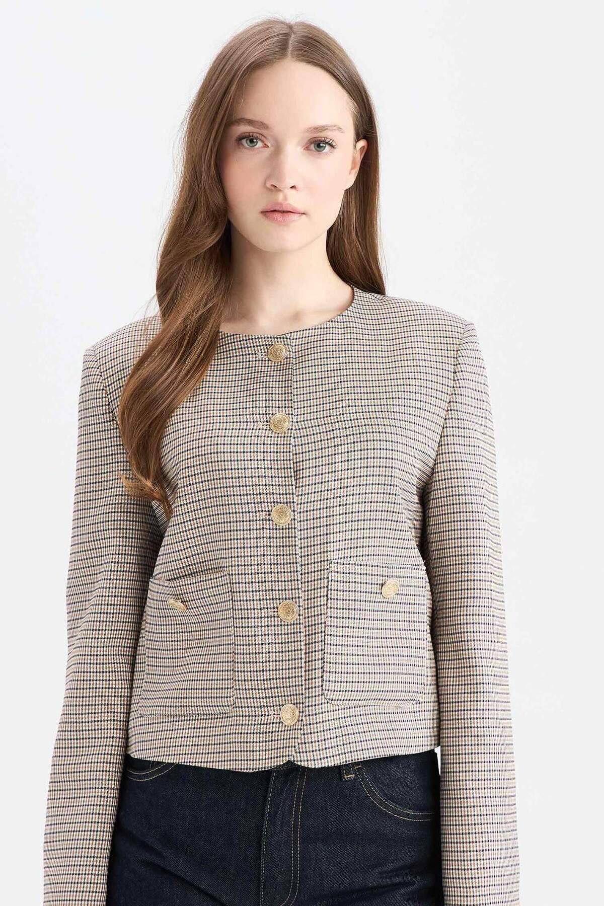 ژاکت Blazer با الگوی هندسی دوچرخه دوچرخه