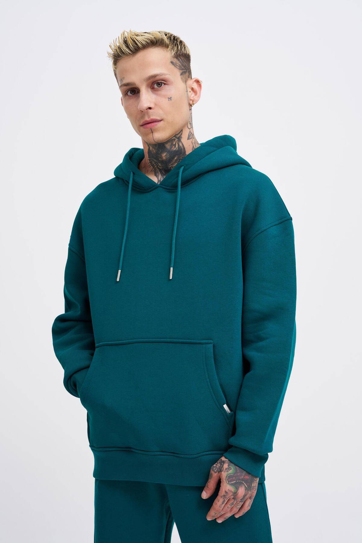 سویشرت جیبی سایز بزرگ یاسی یخی