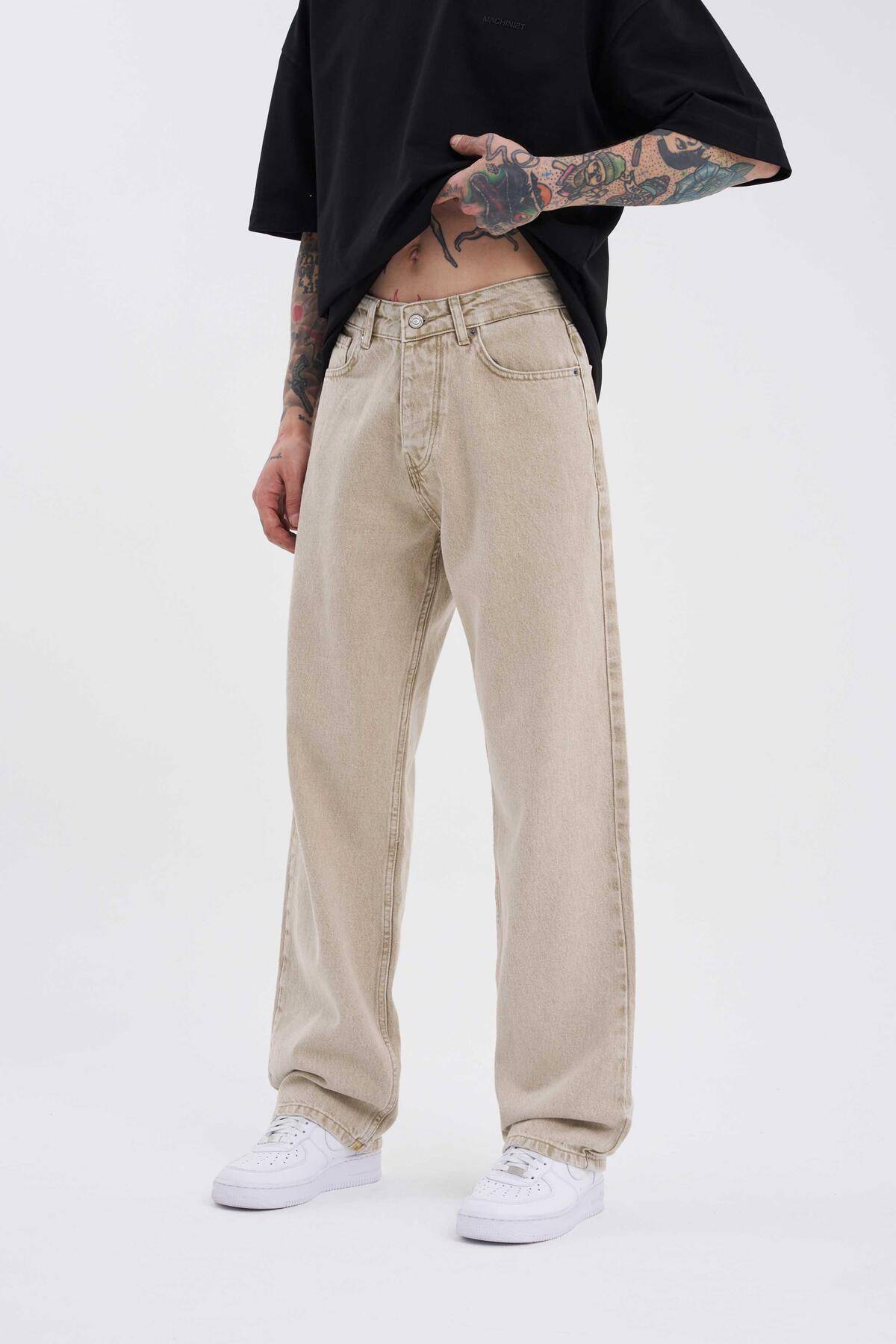 شلوار گشاد ژان اسید آبی