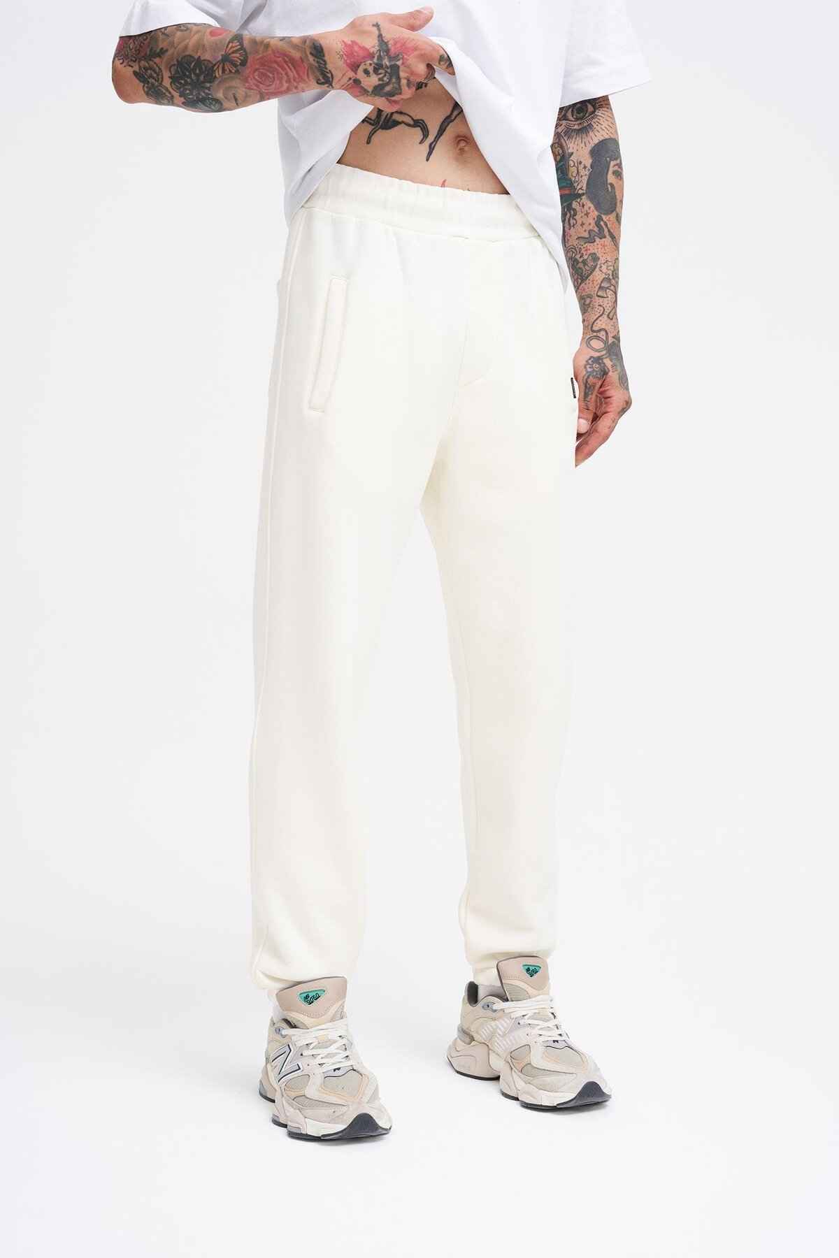 کت و شلوار گرمکن معمولی و کمر الاستیک خاکستری یخی