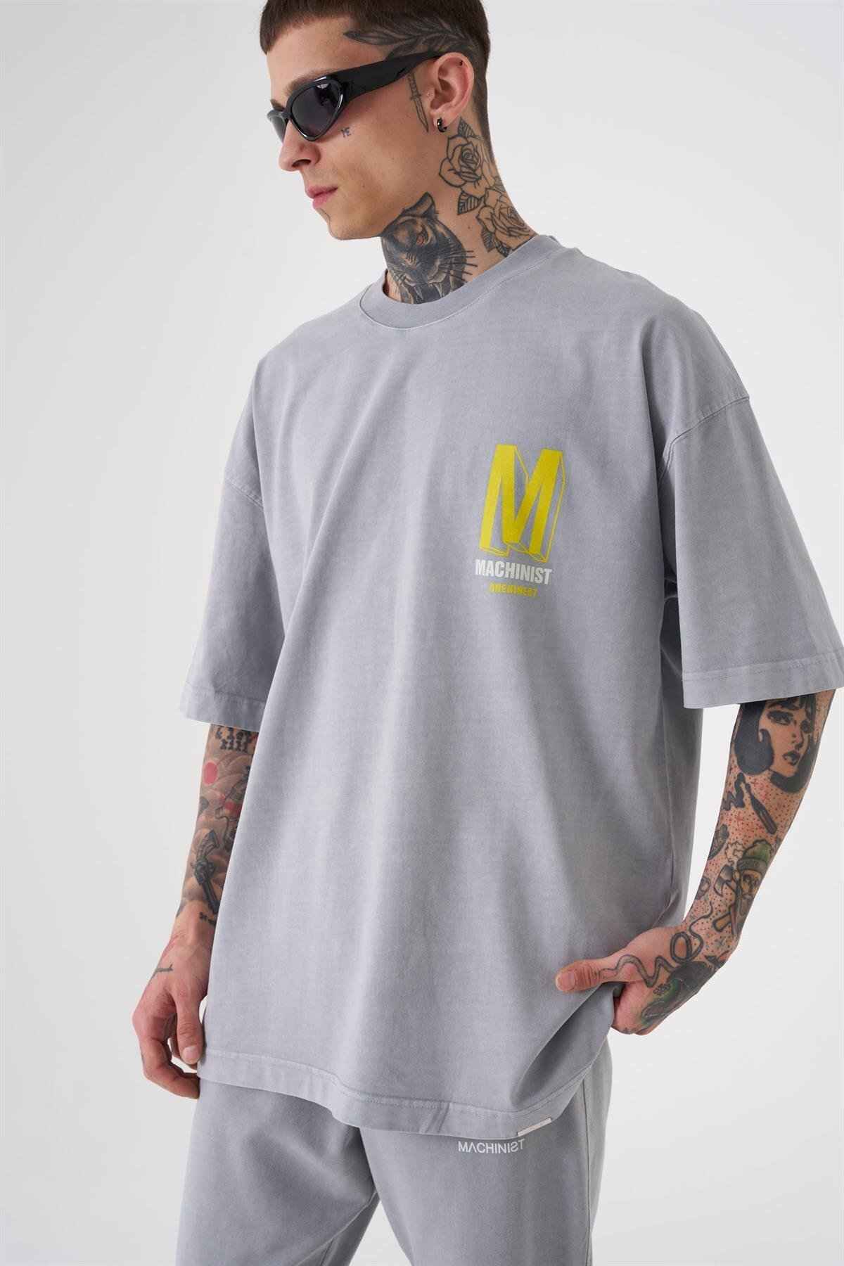 تیشرت پرینت شسته ONENINE87 ASP-BLUE