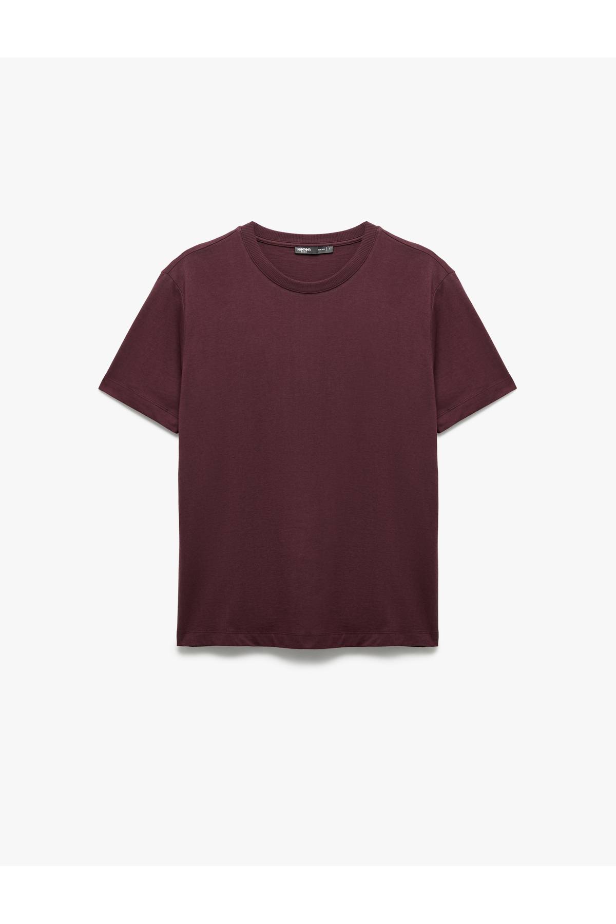 تیشرت یقه کوتاه نخی با یقه باریک