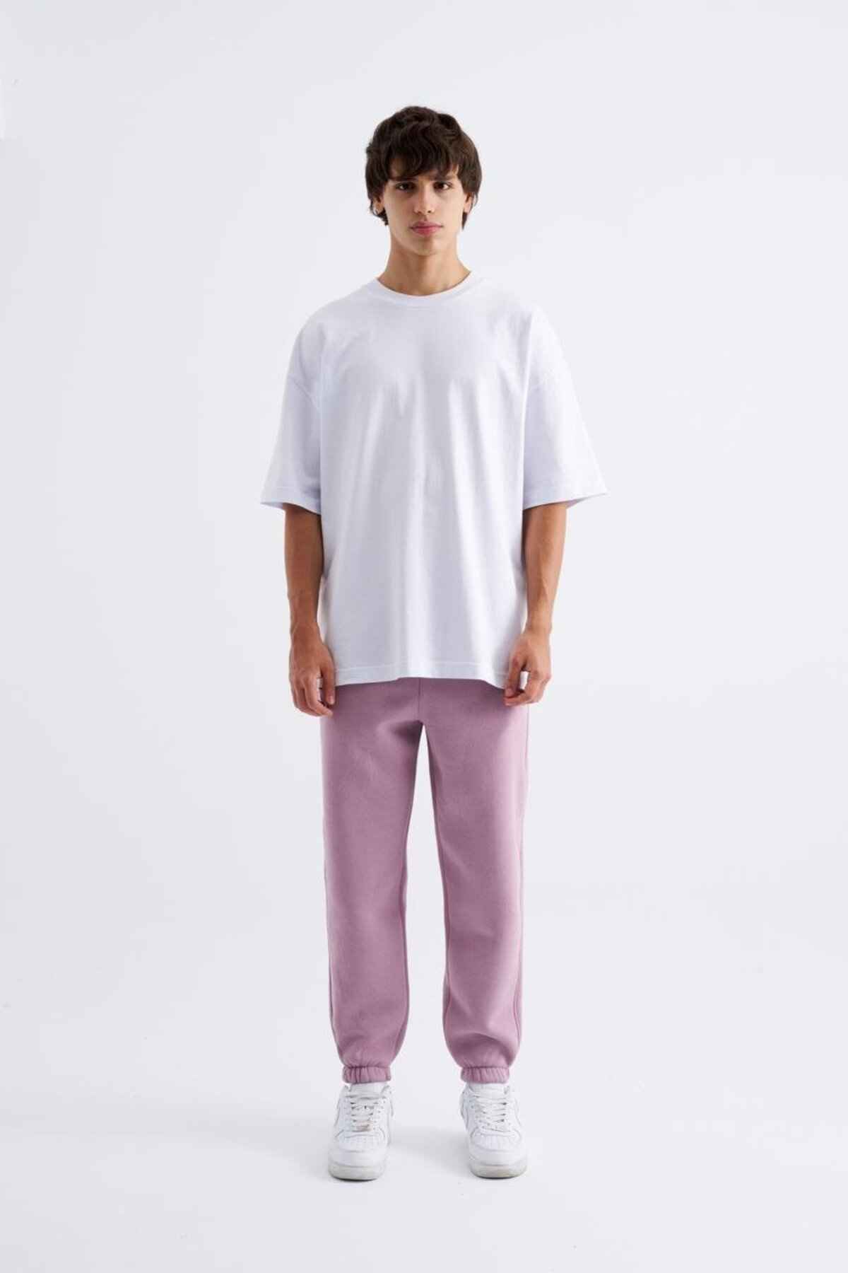 کت و شلوار گرمکن معمولی و کمر الاستیک خاکستری یخی