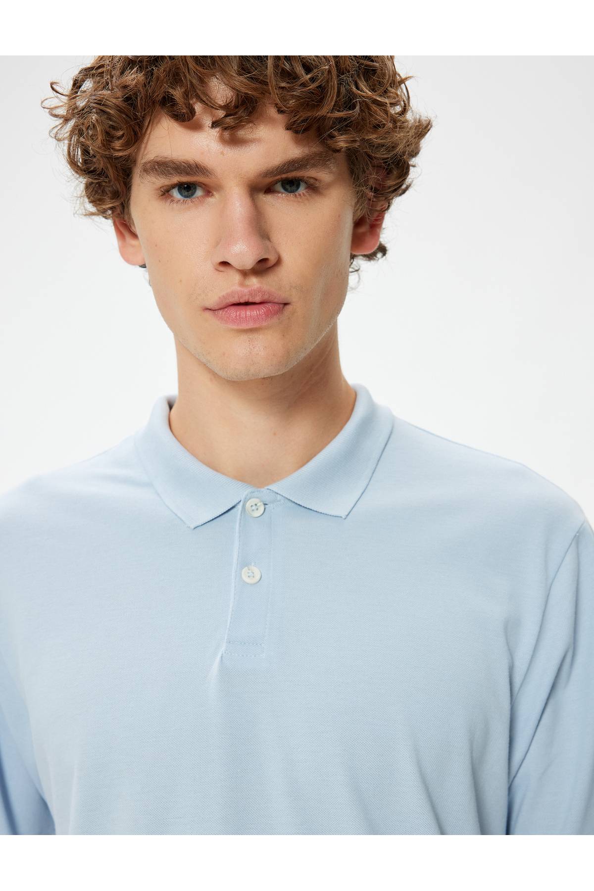 تیشرت اسلیم فیت یقه پولو آستین کوتاه نخی