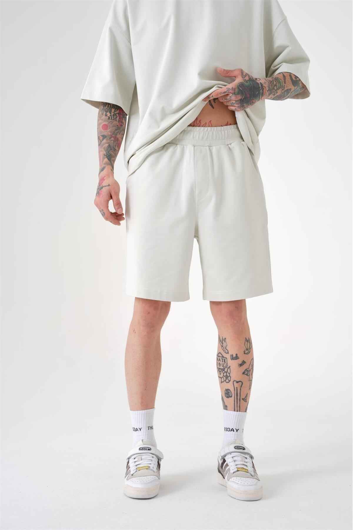 شلوارک طوسی نخی راحت با جیب ممتاز مردانه