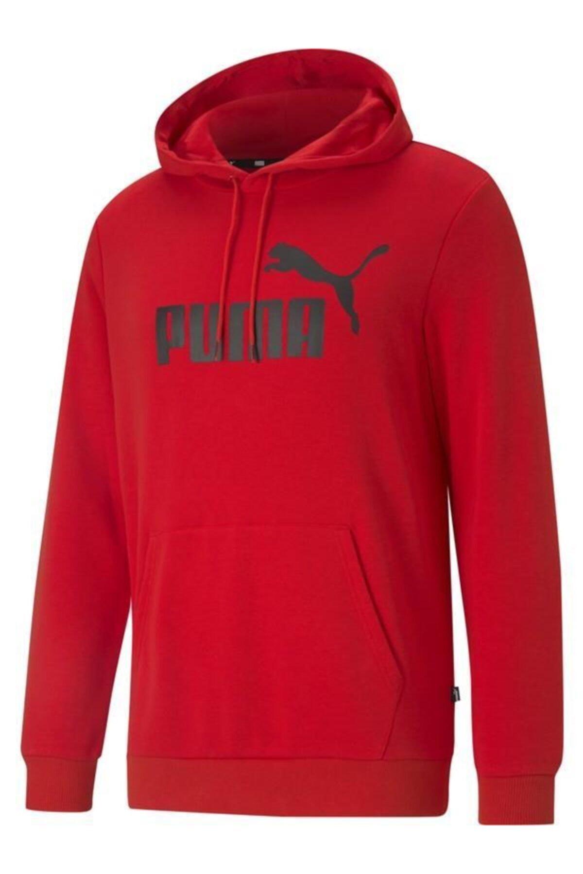 586688 Ess Big Logo سویشرت مردانه کلاه دار قرمز