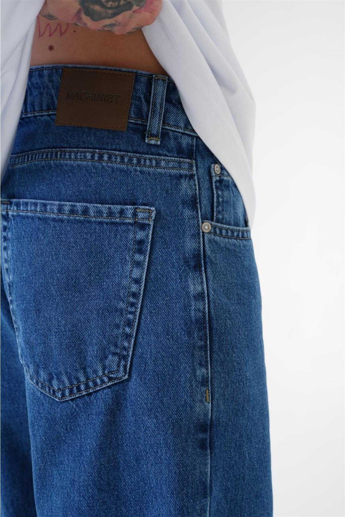 شلوار گشاد ژان اسید آبی