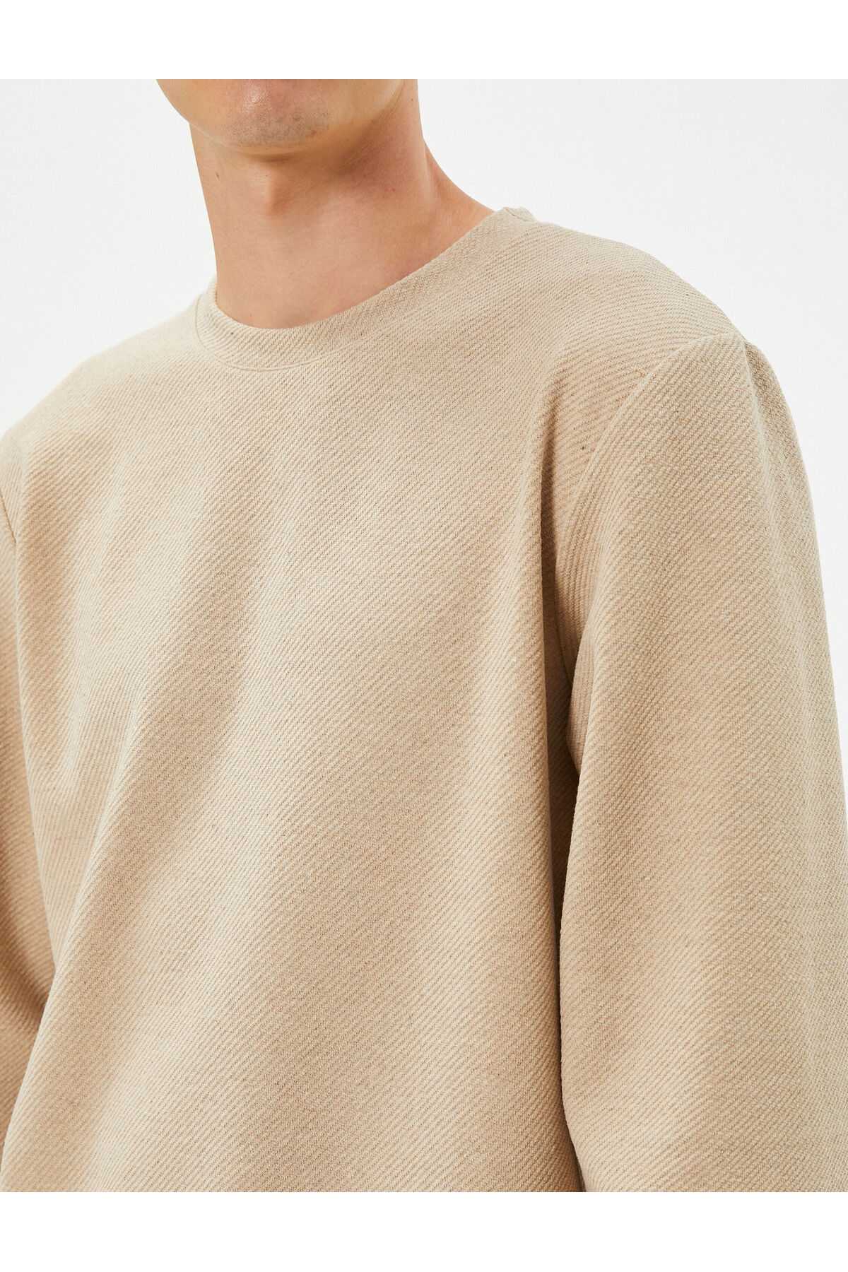 پلیور پایه آستین بلند یقه خدمه بافت