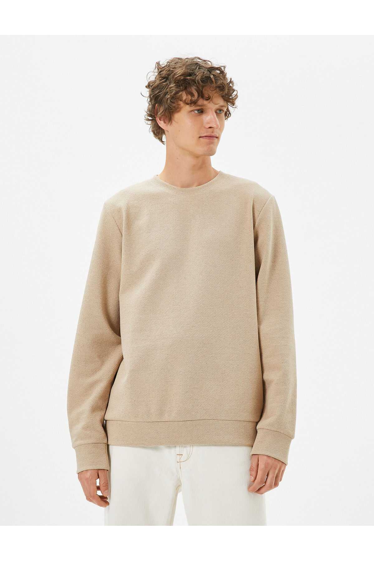 پلیور پایه آستین بلند یقه خدمه بافت