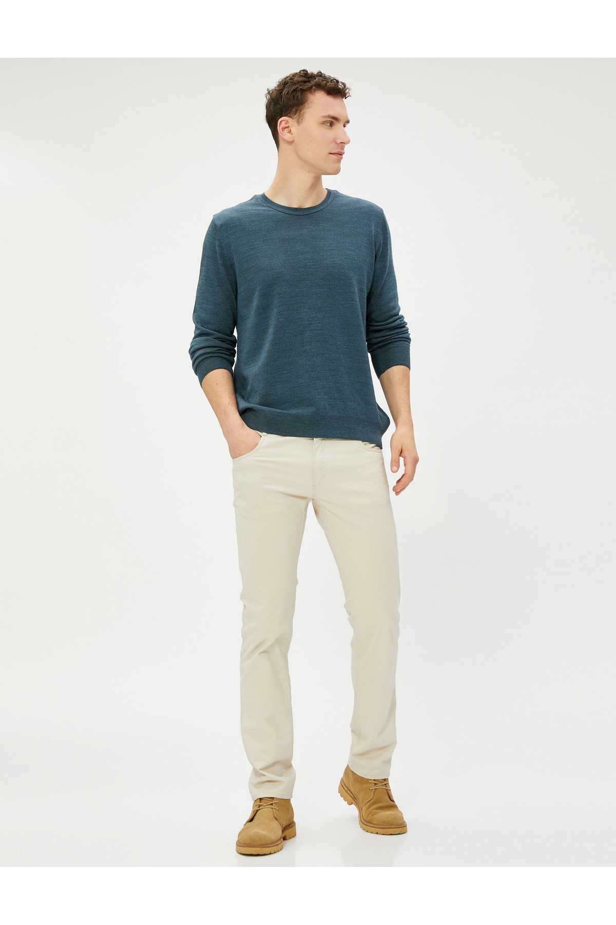 ژاکت بافتنی پایه آستین بلند یقه باریک